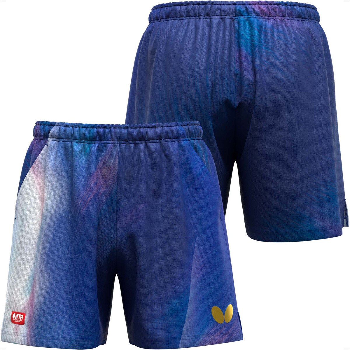 Butterfly Infiria Table Tennis Shorts - Blue - Front/Back